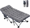 ABORON XXL Camping Cot for Adults, Oversized 78"×32" Folding Camping Bed, 900LBS Heavy Duty Outdoor Sleeping Cot with Mattress Pad, 1200D Oxford, Portable with Carry Bag