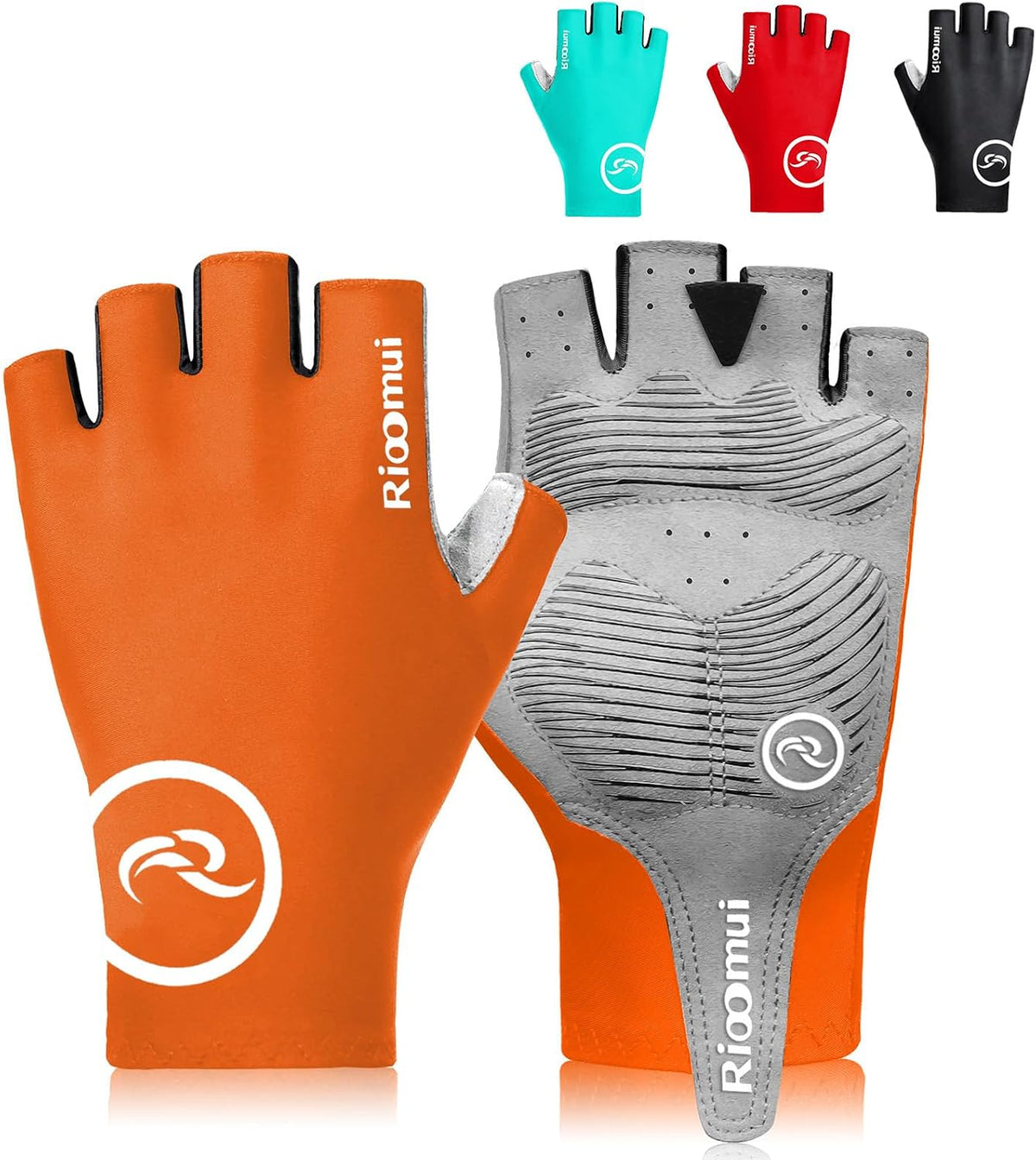 Bike Cycling Gloves for Men Women, 5mm Padded Half Finger Anti Slip