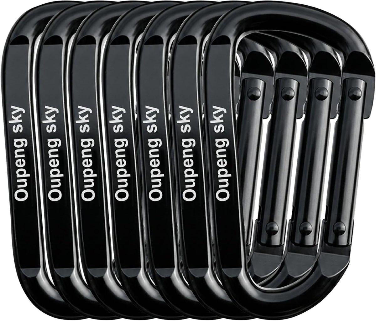 7PCS Large Carabiner Clip, 3" Steel Heavy Duty Carabiners 11KN/2475lbs