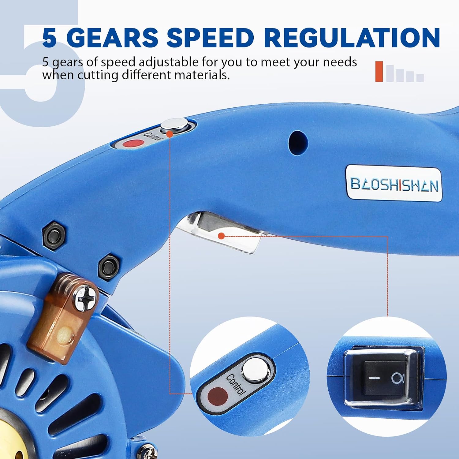 BAOSHISHAN 100mm Plug-in Electric Fabric Rotary Cutter Heavy Duty