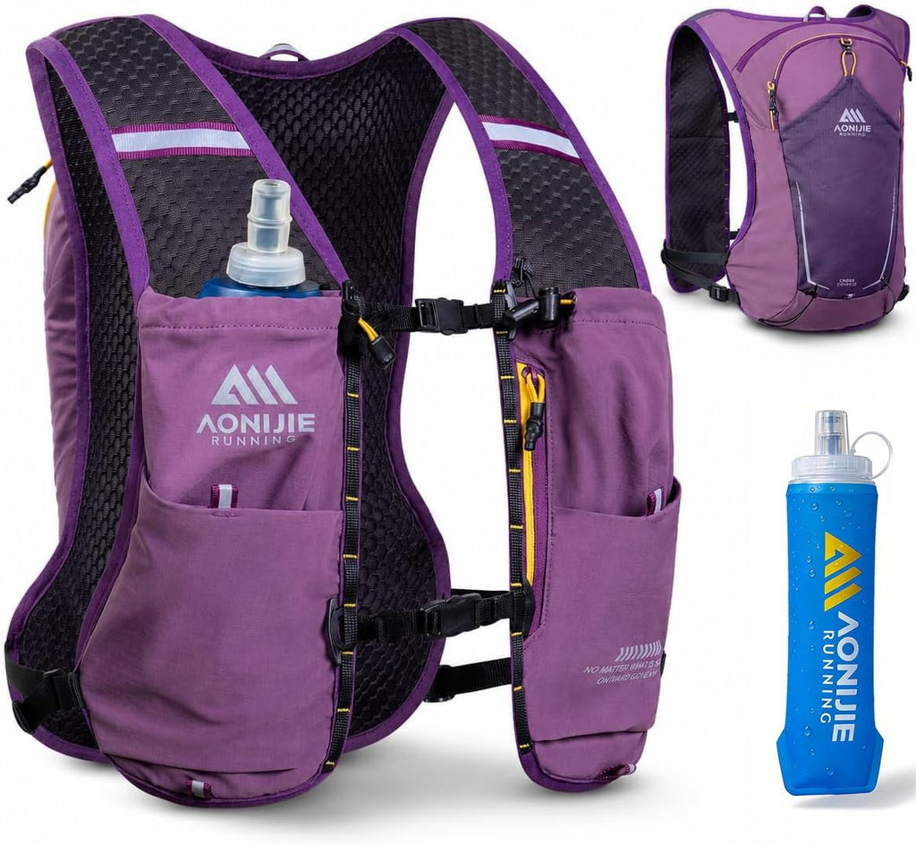 AONIJIE Running Hydration Vest for Men Women 500ml Soft Flask Water Bottle