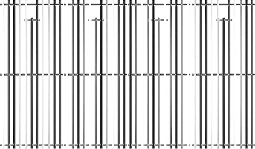 18.7" Cooking Grates for Weber Genesis GS4 Genesis II E-410, E-415, E-435, Genesis II LX E-440 Series Gas Grills, Heavy Duty Stainless Steel Grill Grates for Weber 66089 66097