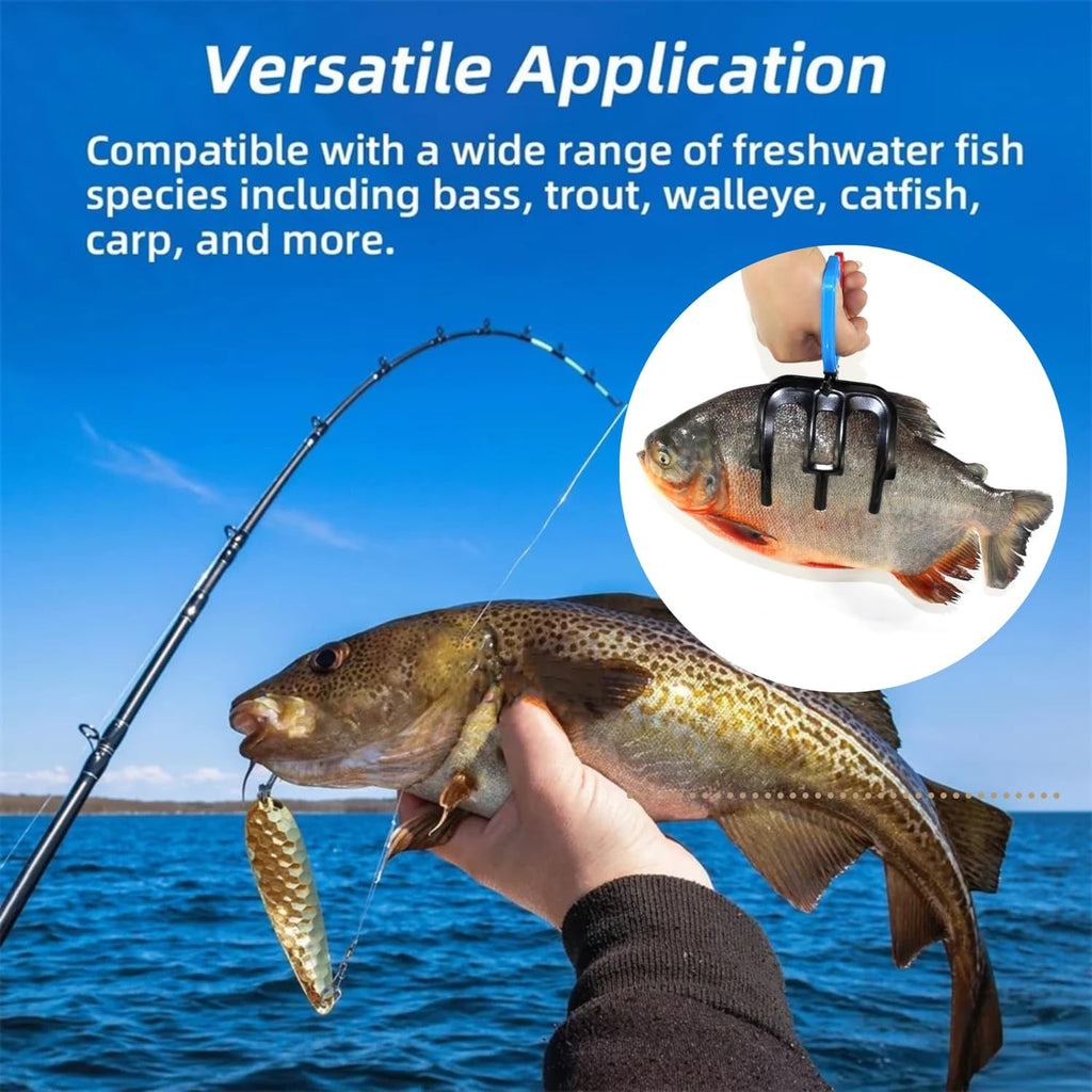 3 Claw Fish Gripper, Metal Fishing Pliers Gripper Catch Fish Control Clamp, Must Have Fishing Pliers Control Tool Fishing Accessories for Most Freshwater Fish Grip Tackle Holder
