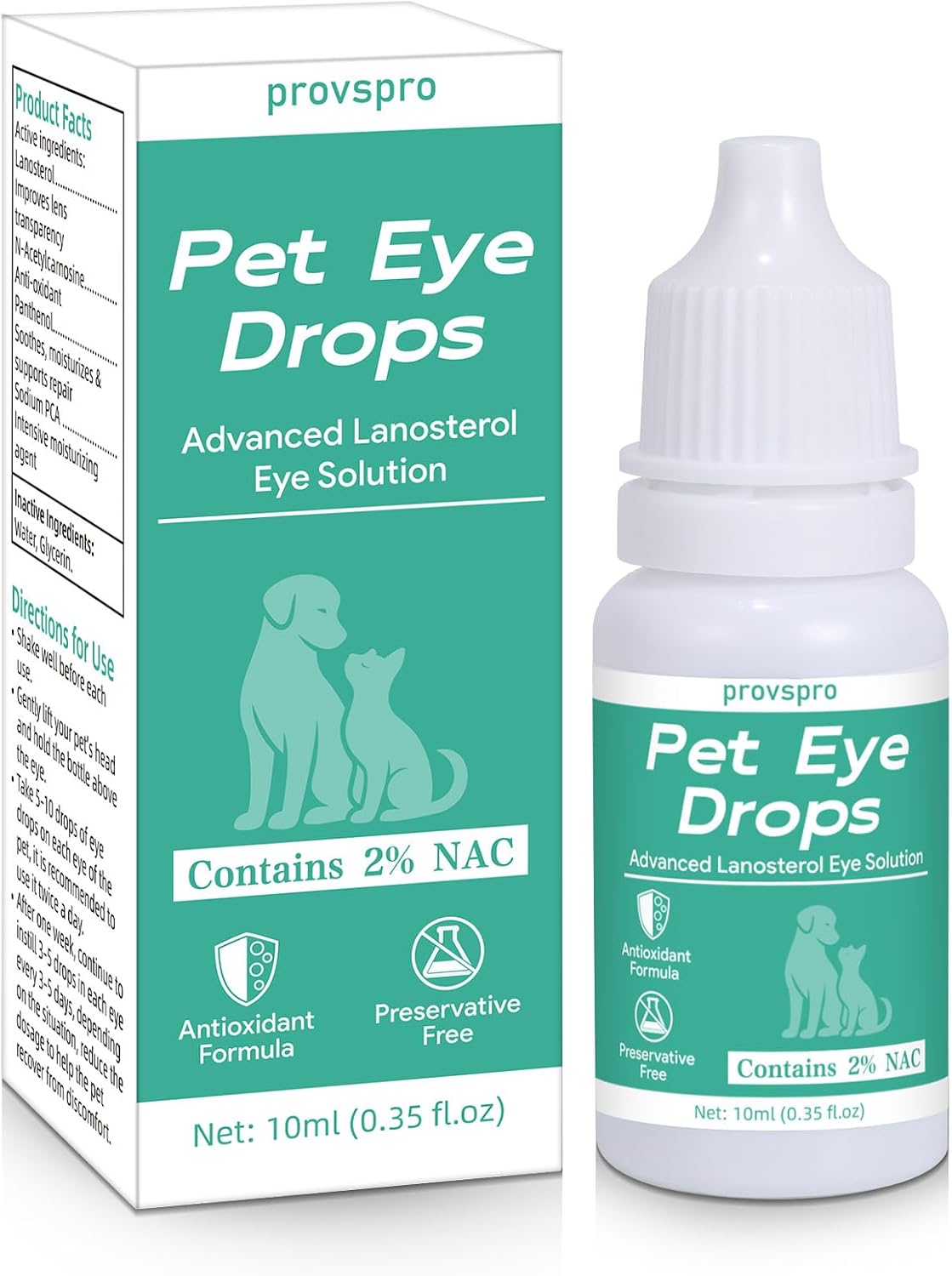 Cataract Eye Drops for Dogs, Improve Vision Clarity & Comfort, Supports Eye Comfort Moisture and Daily Eye Cleanliness, Gentle Pet Eye Care Formula, Preservative-Free