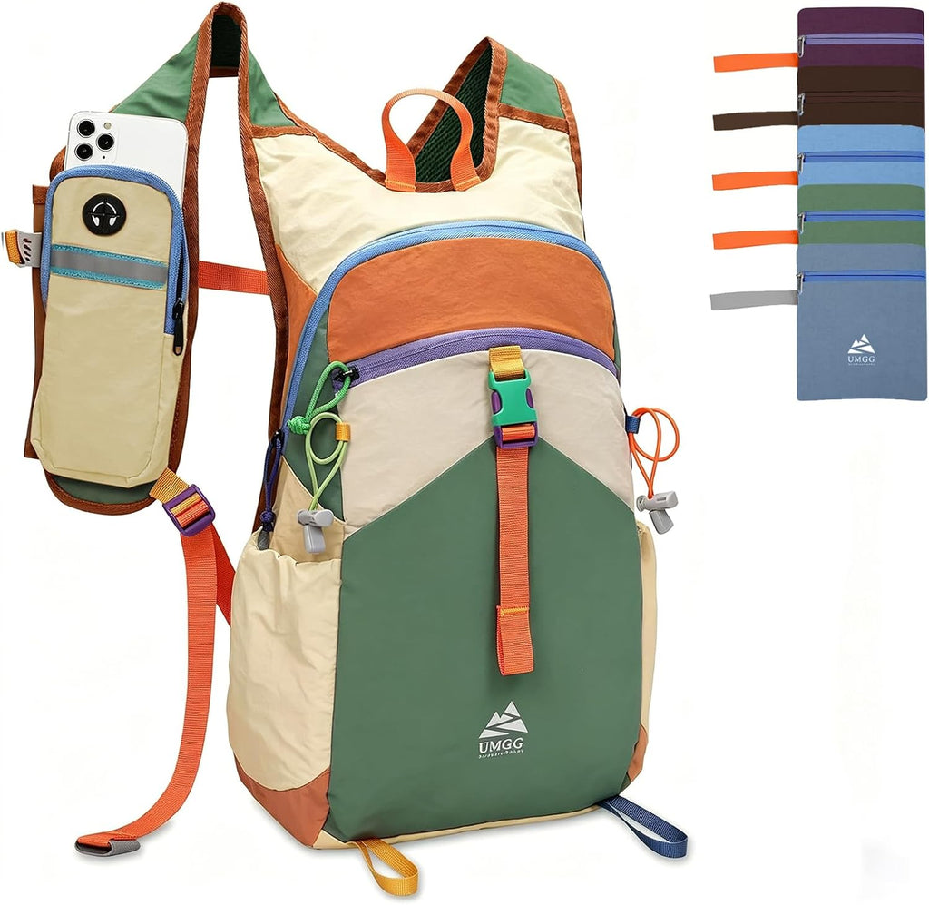 Small Hiking Backpack Travel Daypack 15L Colorful Lightweight Packable Foldable Casual Backpack for Women Men