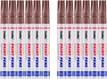 Brown Paint Markers, 12 Pack Oil-Based Waterproof Quick Dry Permanent Paint Pen Set for Rocks Painting, Wood, Fabric, Plastic, Canvas, Glass, Mugs, Metal, Tire, Stone, DIY Craft