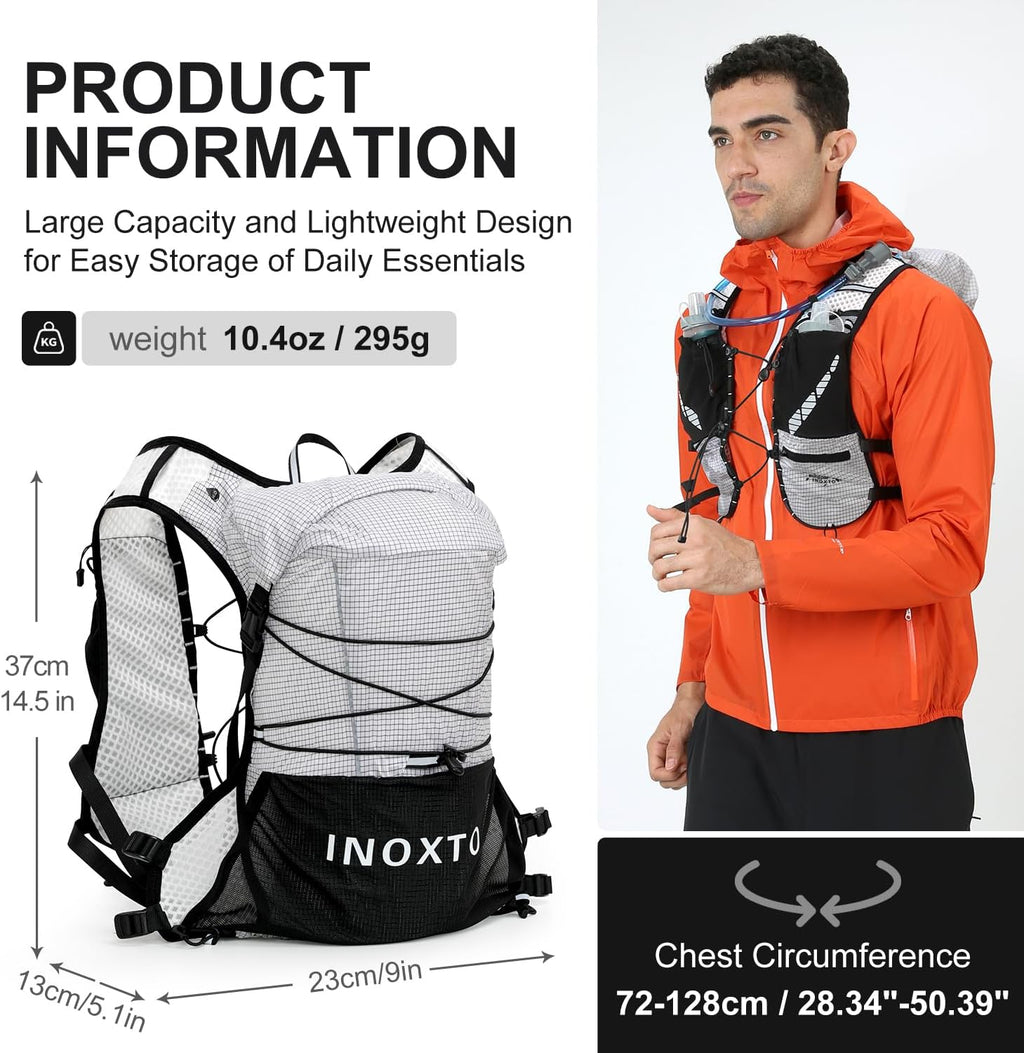 IX INOXTO Running Vest Hydration Backpack, Lightweight Running Backpack