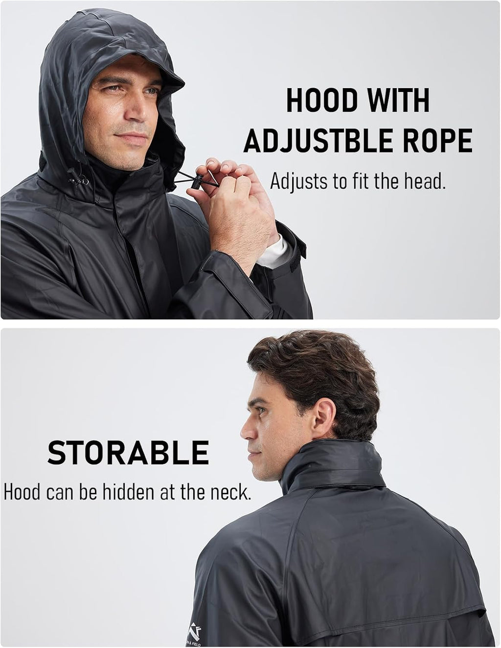 Town Field Waterproof Heavy Duty Jacket Mens Womens Rubber Rain Coat Fishing Hoodie Fou Weather Gear Pvc Raincoat