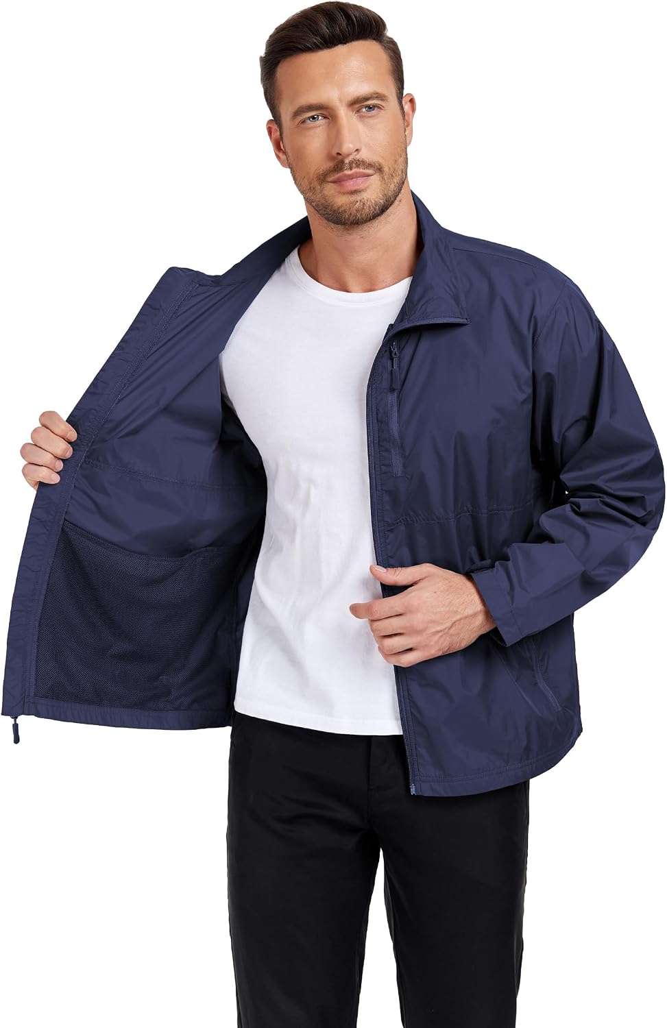 Men's Windbreaker Jackets Lightweight Single-layer for Spring/Autumn
