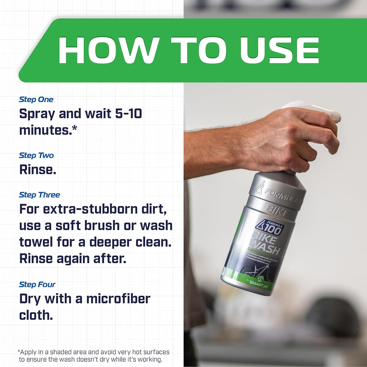 Clean Machine Bike Wash for Cleaning Bicycles & Electric Bikes No-Run Gel Formula Works on All Surfaces, Lifts Away Dirt & Grime