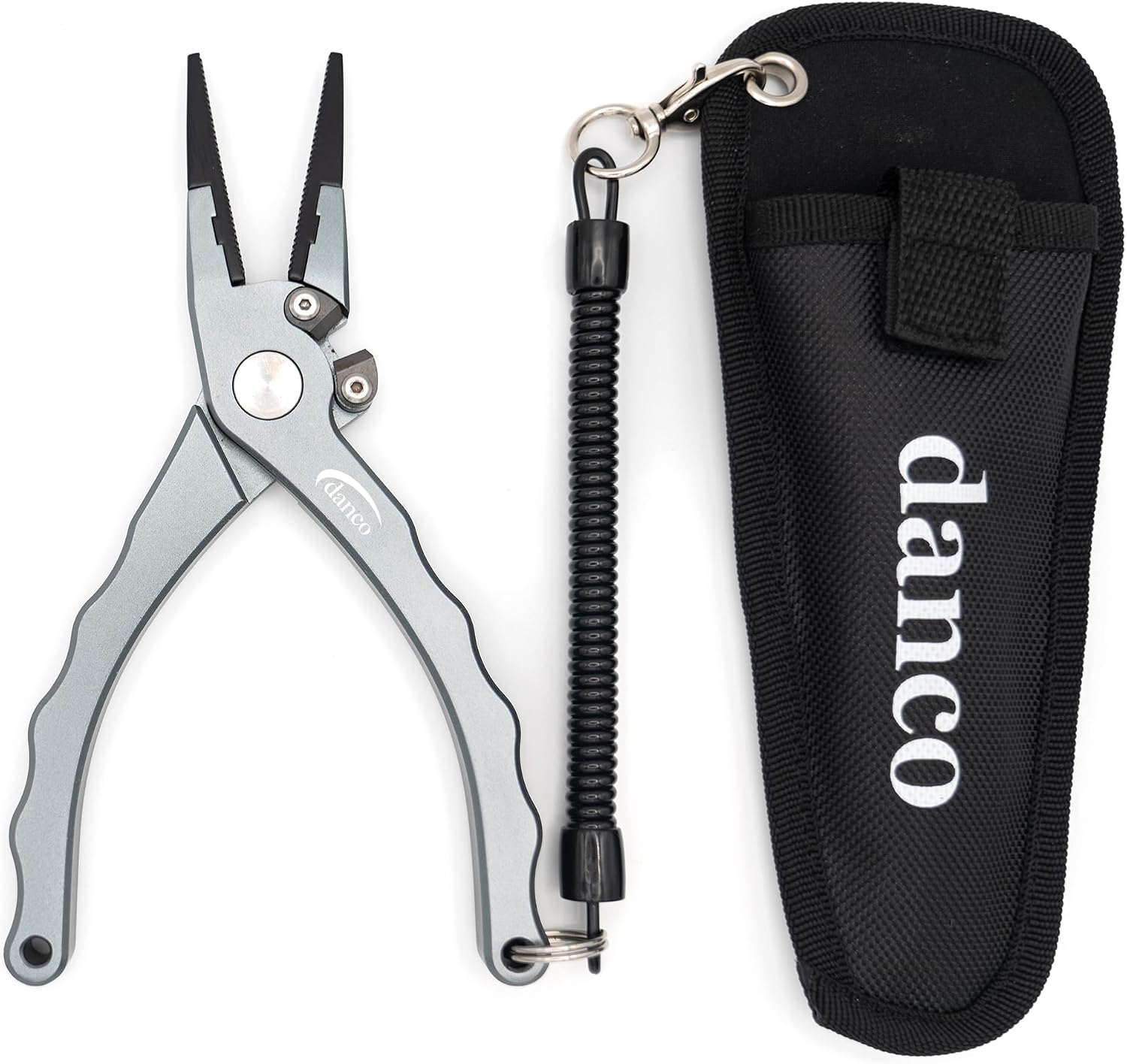 Gambler danco Aluminum Fishing Pliers and Fillet Knife Set, 7.5 Inch Pliers with Tungsten Carbide Cutters, 7 Inch Knife