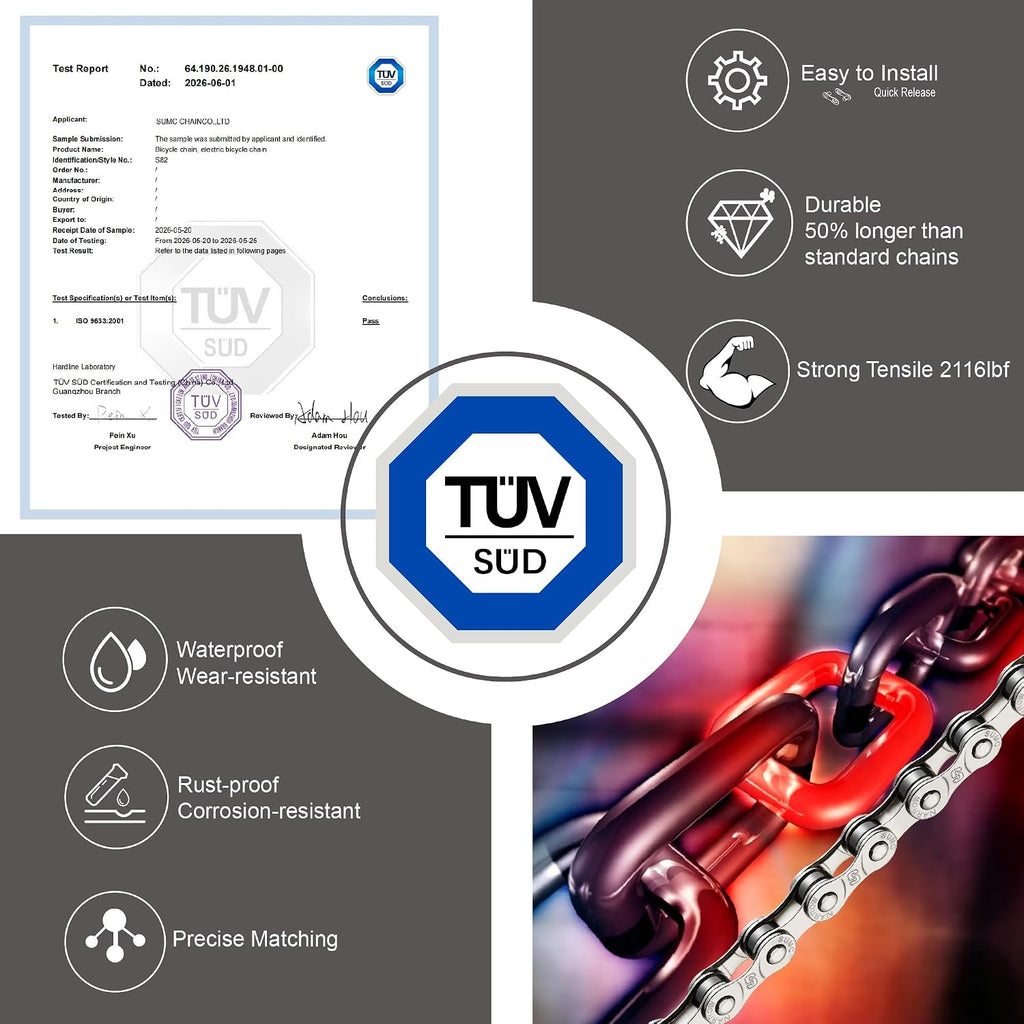 Bike Chain Kit,6/7/8‑Speed Bike Chain &Bicycle Bell & Bike Chain Tool Kit