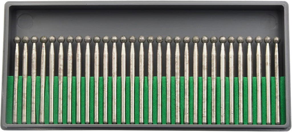 30Pcs 6mm Triangular Head,3mm Shaft,Diamond Stone Abrasive Burs Burr Grit Bits for Rotary Tool Grinding Head Jewelry Lapidary Woodworking (Triangular 6mm)