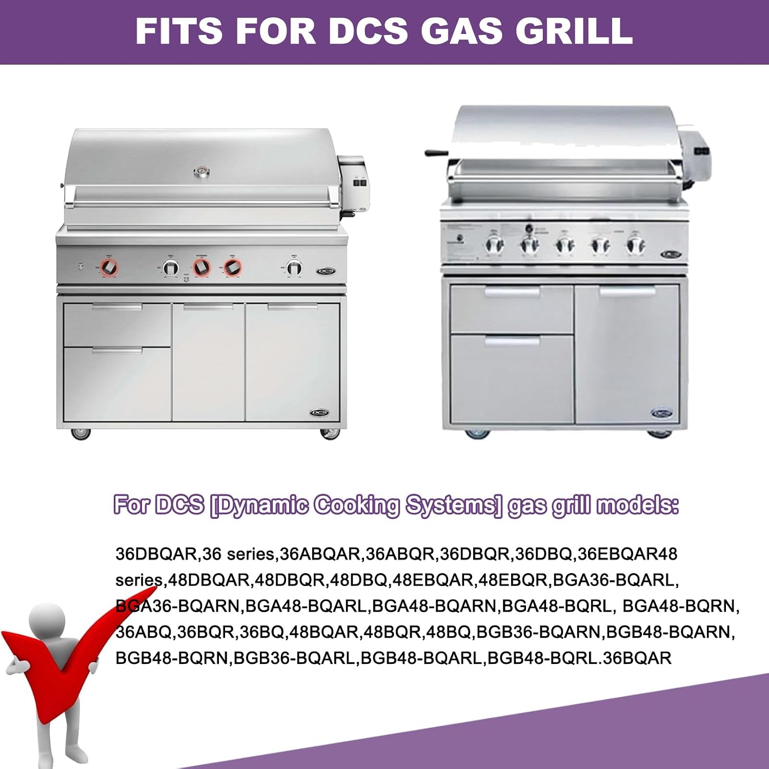 20 1/2" 54801 Stainless Steel Grill Grate Replacement for DCS Grill Parts, Cooking Grid Parts for DCS 24, 36, 36 Series 36ABQ 36ABQAR 36ABQR 36BQ 36BQAR 36BQR 36DBQ 36DBQAR 36DBQR 36EBQAR，3 Pack