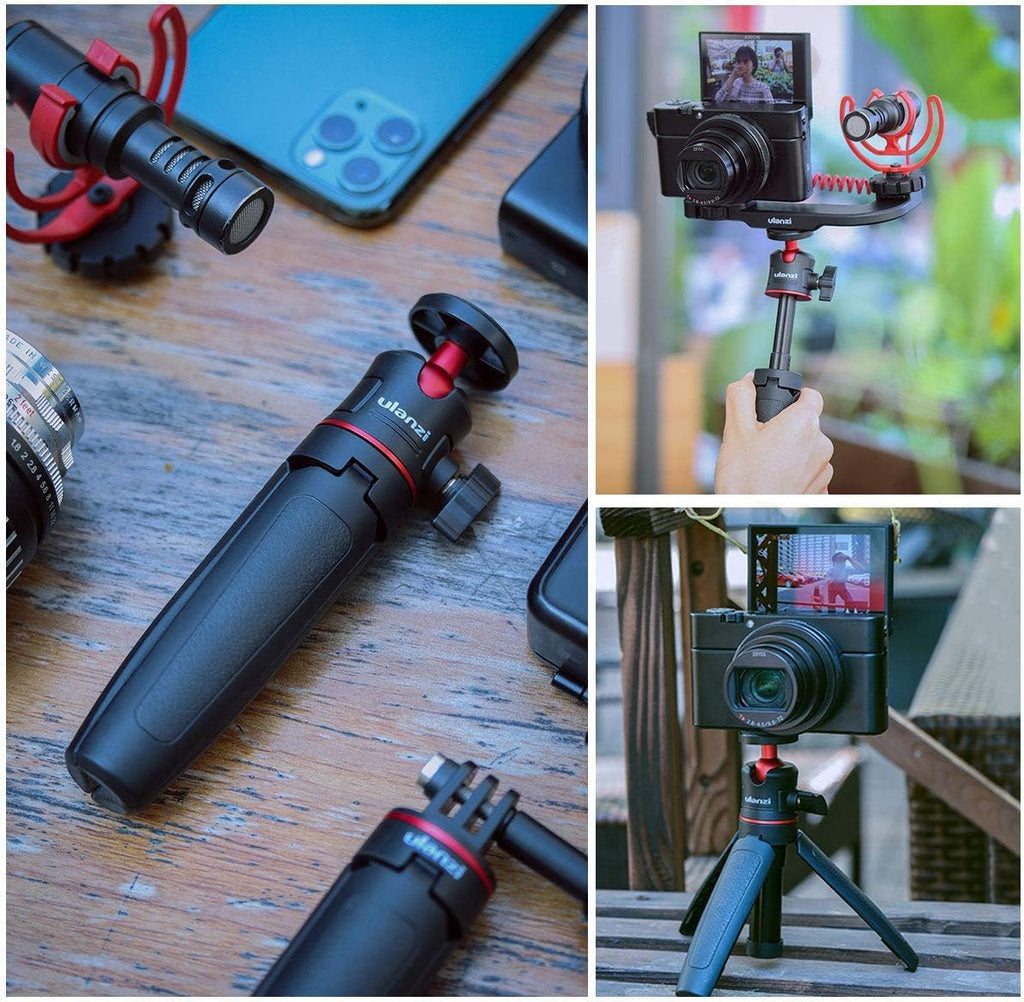 MT-08 Black Mini Tripod for Camera, 1/4" Screw Universal Tripod