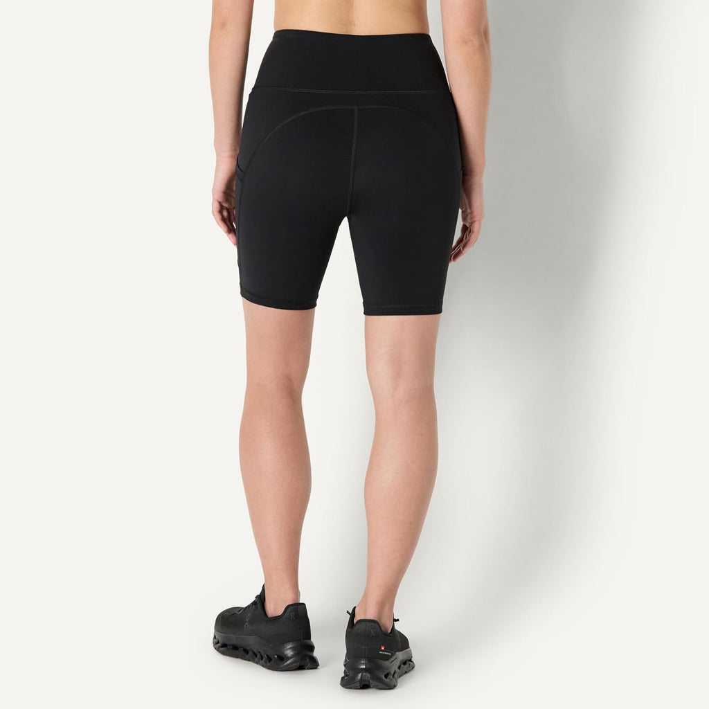 Amazon Essentials Women's Active Total Train High Waist 7" Gym Workout Biker Shorts with Pockets
