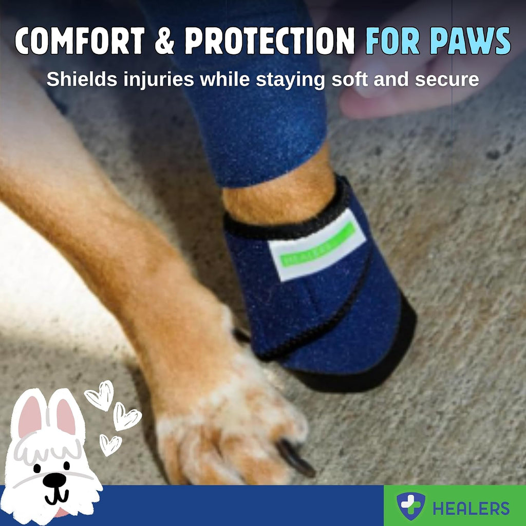 Healers PetCare Medium Medical Dog Boot (Single) + Gauze Pack – Protective Dog Bootie for Injured Paws, Wound Care & Recovery - Non-Stick Paw Pads for Wound Care & Protection
