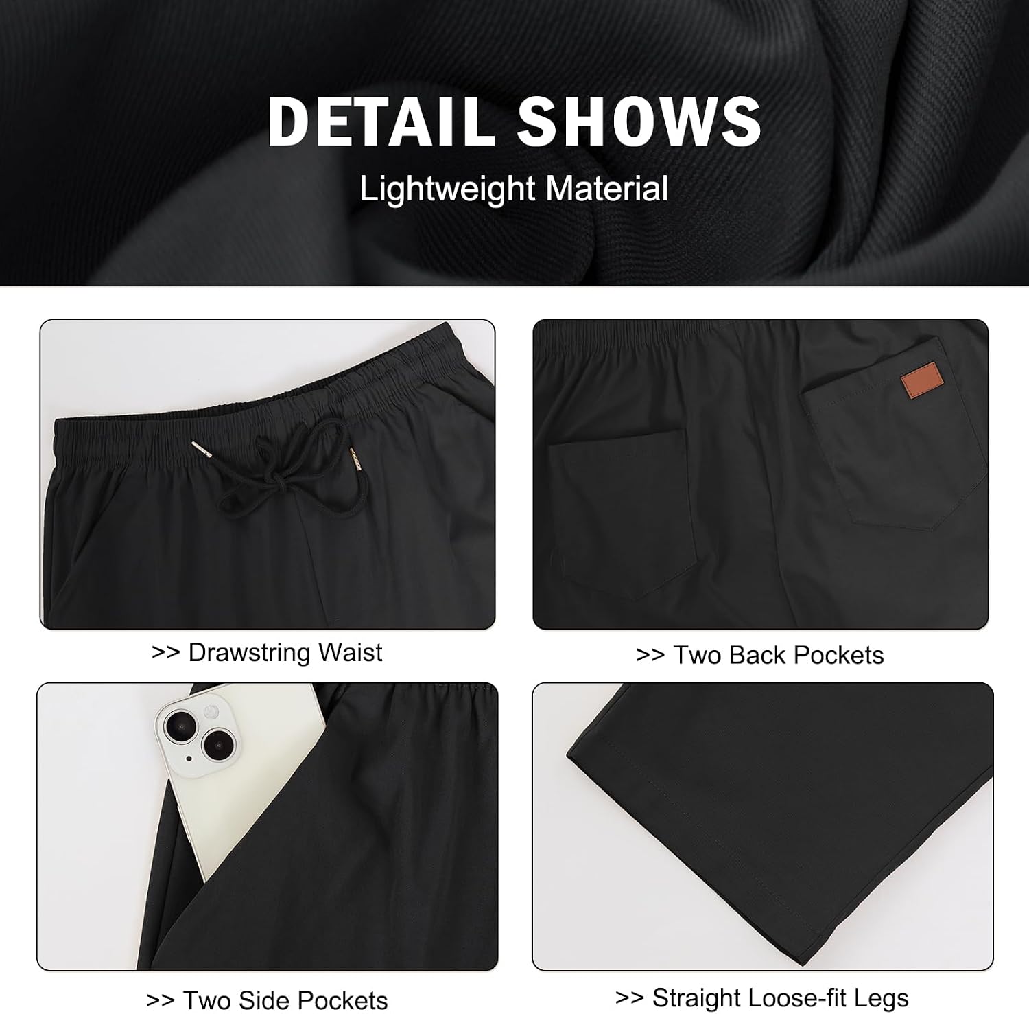 Rela Bota Mens Casual Jogger Pants Cargo Pants Drawstring Sweatpants