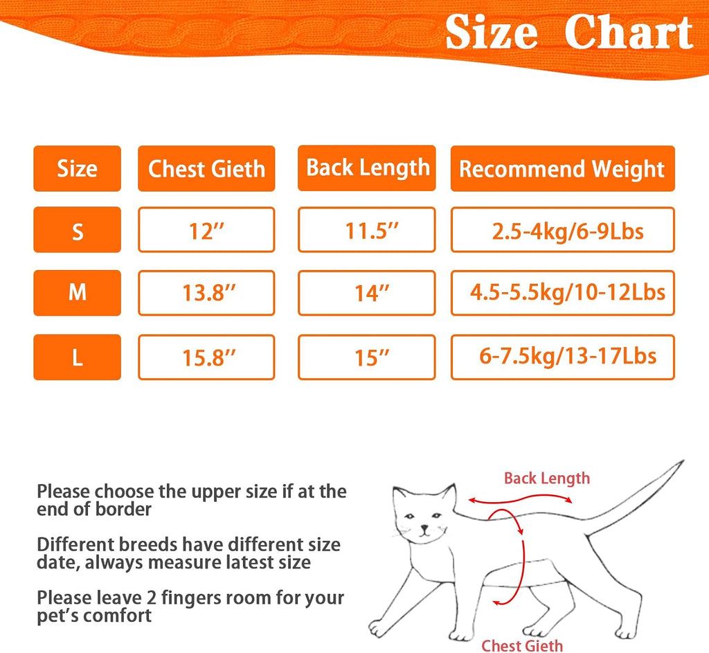 PUPTECK Winter Dog Cat Sweater Coat - Soft Cold Weather Clothes Knitwear for Kitties &amp; Small Dogs Indoor Outdoor Walking Warm, Knitted Classic for Doggies Kitties Girls Boys, Orange M