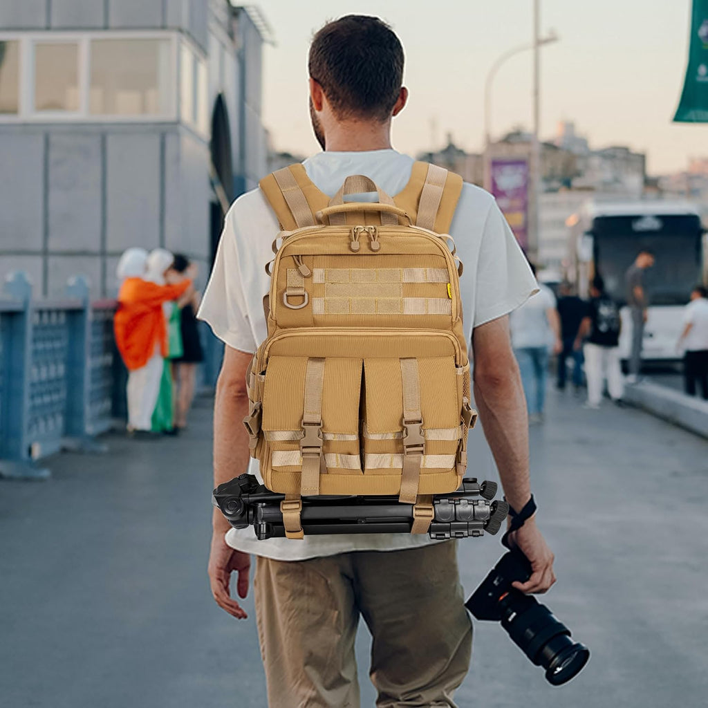 TORIBIO Camera Tactical Backpack Bag for DSLR/SLR/Mirrorless Photography