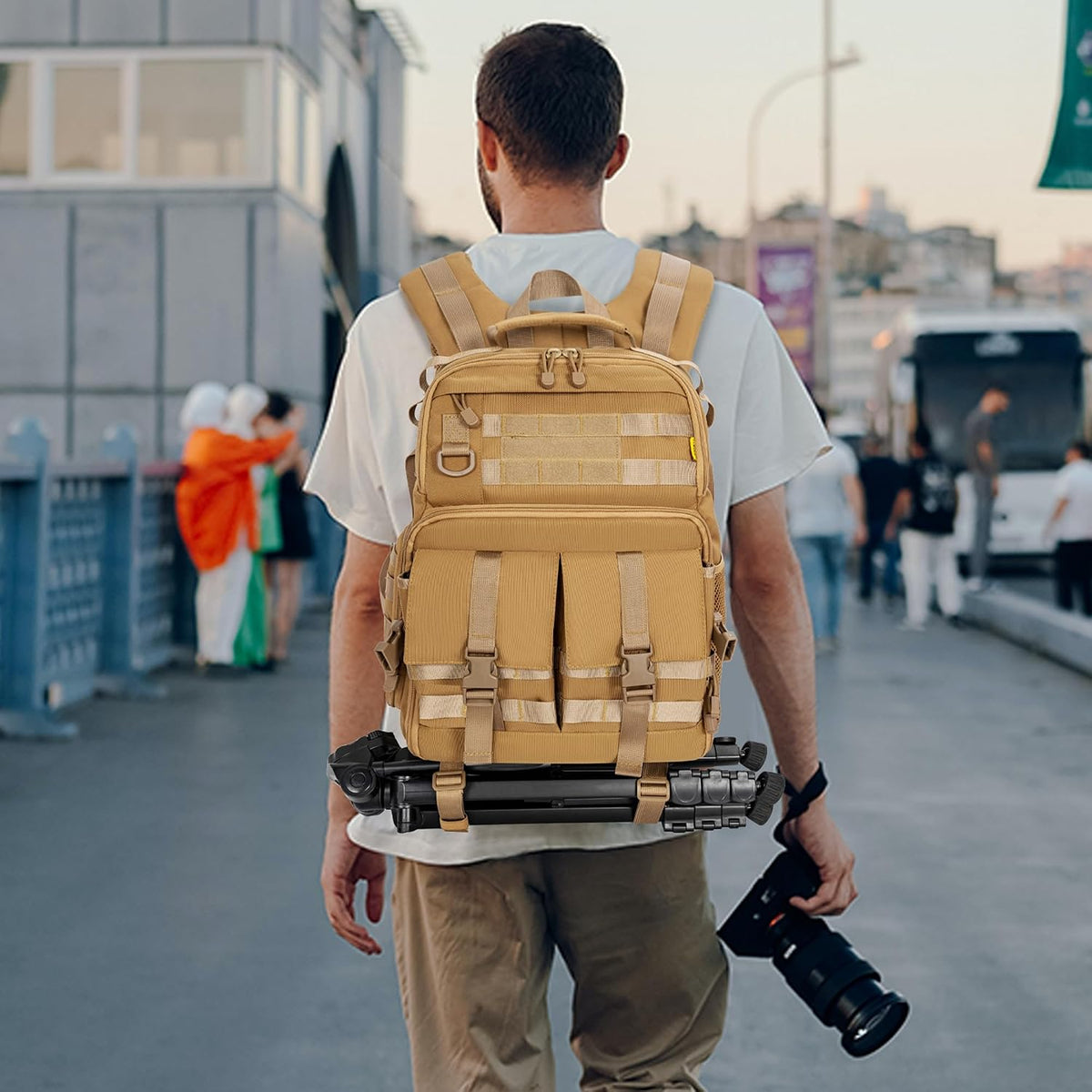 TORIBIO Camera Tactical Backpack Bag for DSLR/SLR/Mirrorless Photography