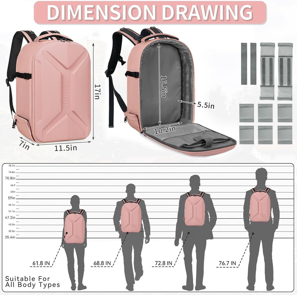 TORIBIO Large Hardshell Camera Backpack DSLR/SLR/Mirrorless Photography Bag