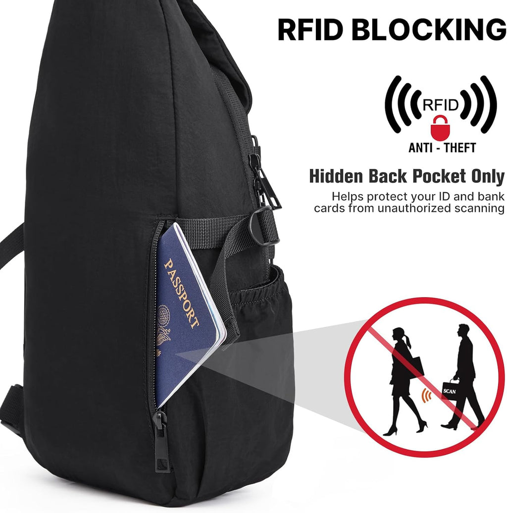 G4Free RFID Blocking Sling Bag for Men Women, Crossbody Bags Hiking Travel