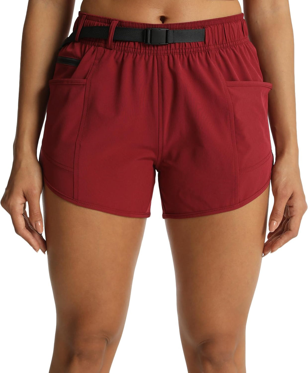 Women's Athletic Hiking Shorts with Liner Quick-Dry Workout Running Shorts