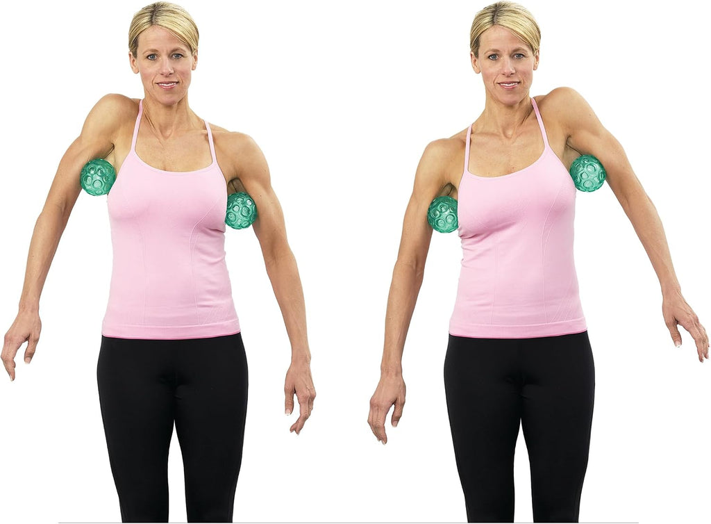 OPTP Franklin Method Textured Ball Set – Green Massage Balls, 3 1/2" Pair