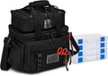 Fishing Tackle Bag, Equipped With 4 Tackle Boxes and Detachable Reel Storage Pouch, Waterproof Fishing Gear Organizer, Adjustable Shoulder Strap Fishing Bags for Saltwater & Freshwater