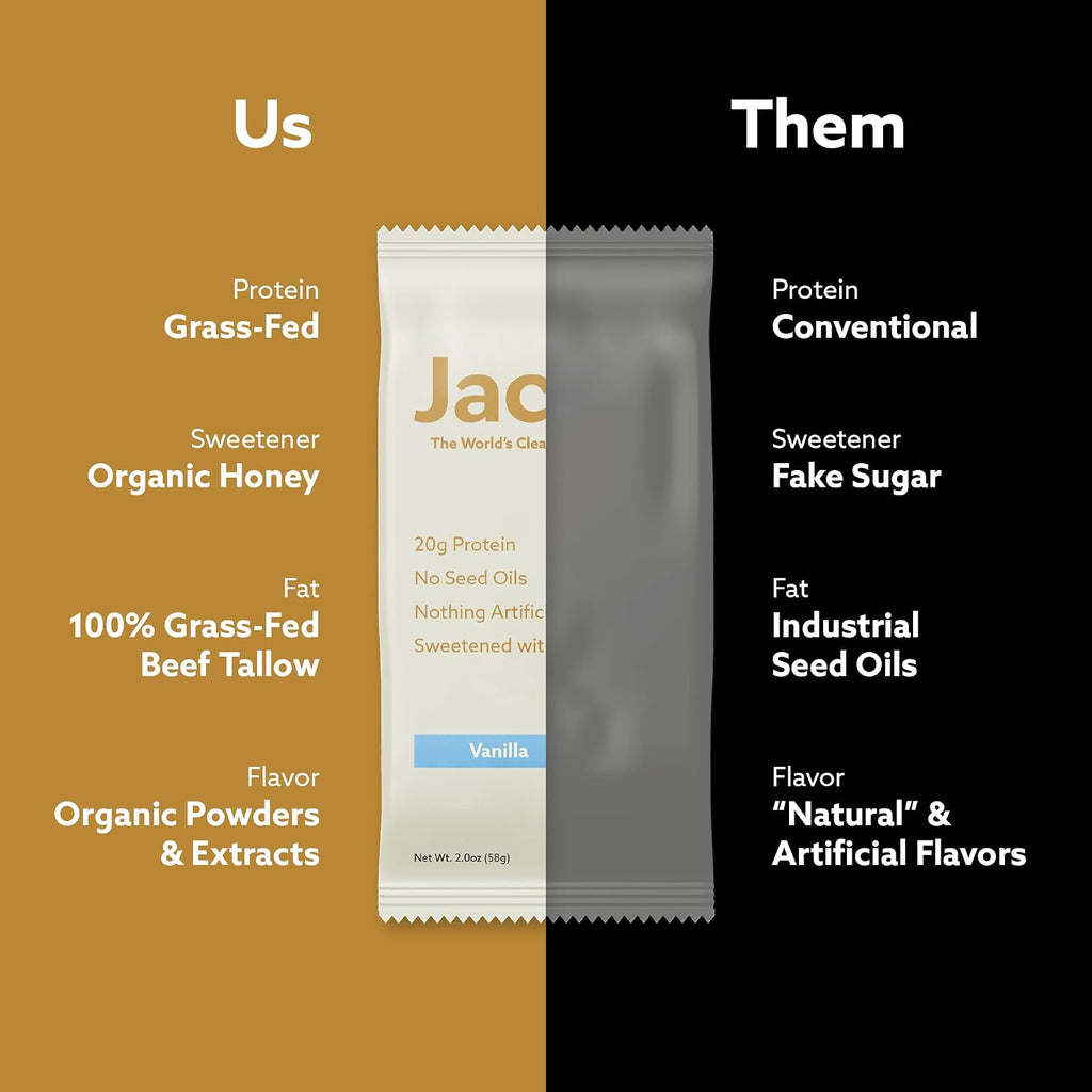 Jacob Bars, 20g Protein, Variety Pack 9pk - Grass-Fed, Seed Oil Free