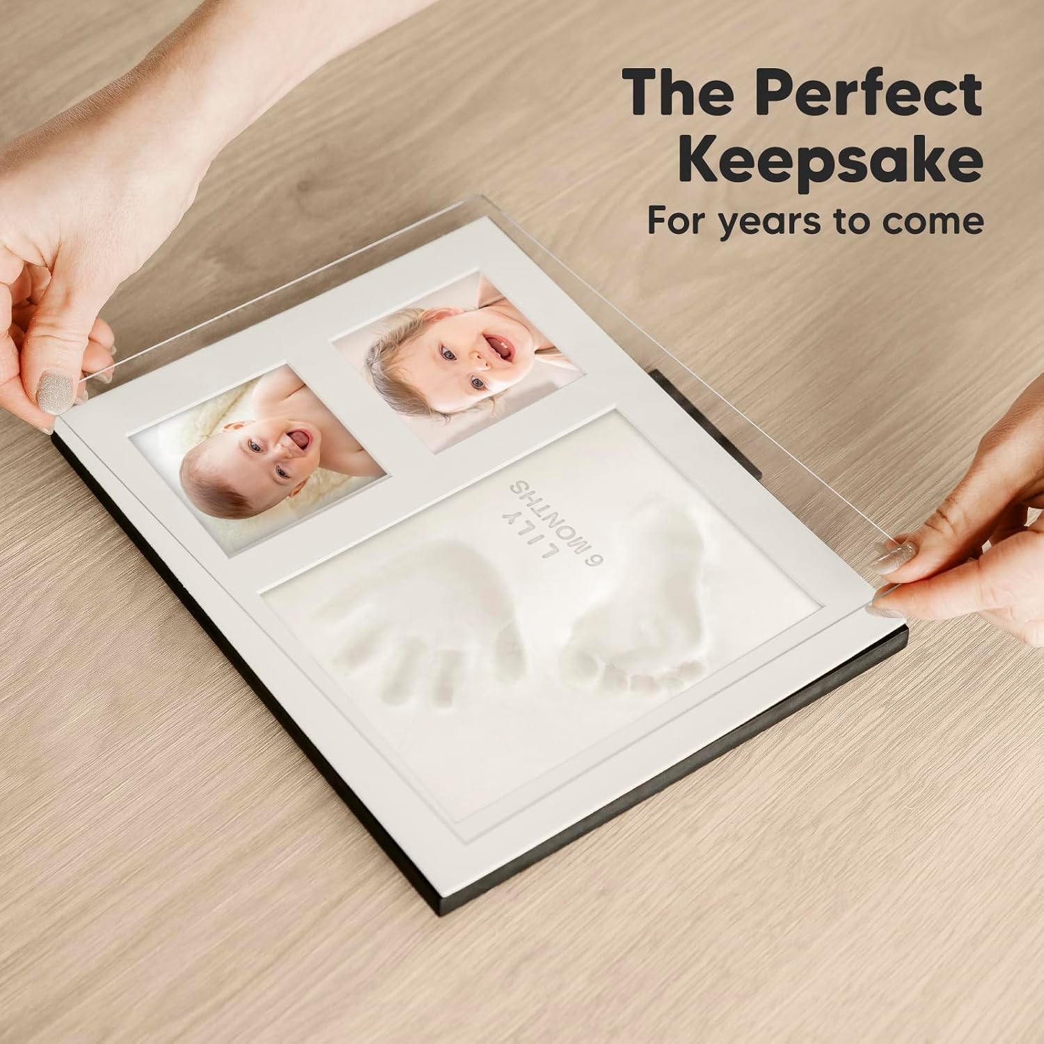 Baby Hand and Footprint Kit Quick Dry Clay Baby Footprints (Alpine White)