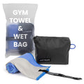Acteon Gym Towel & Wet Bag Travel Set, Large Quick-Dry Microfiber Towel