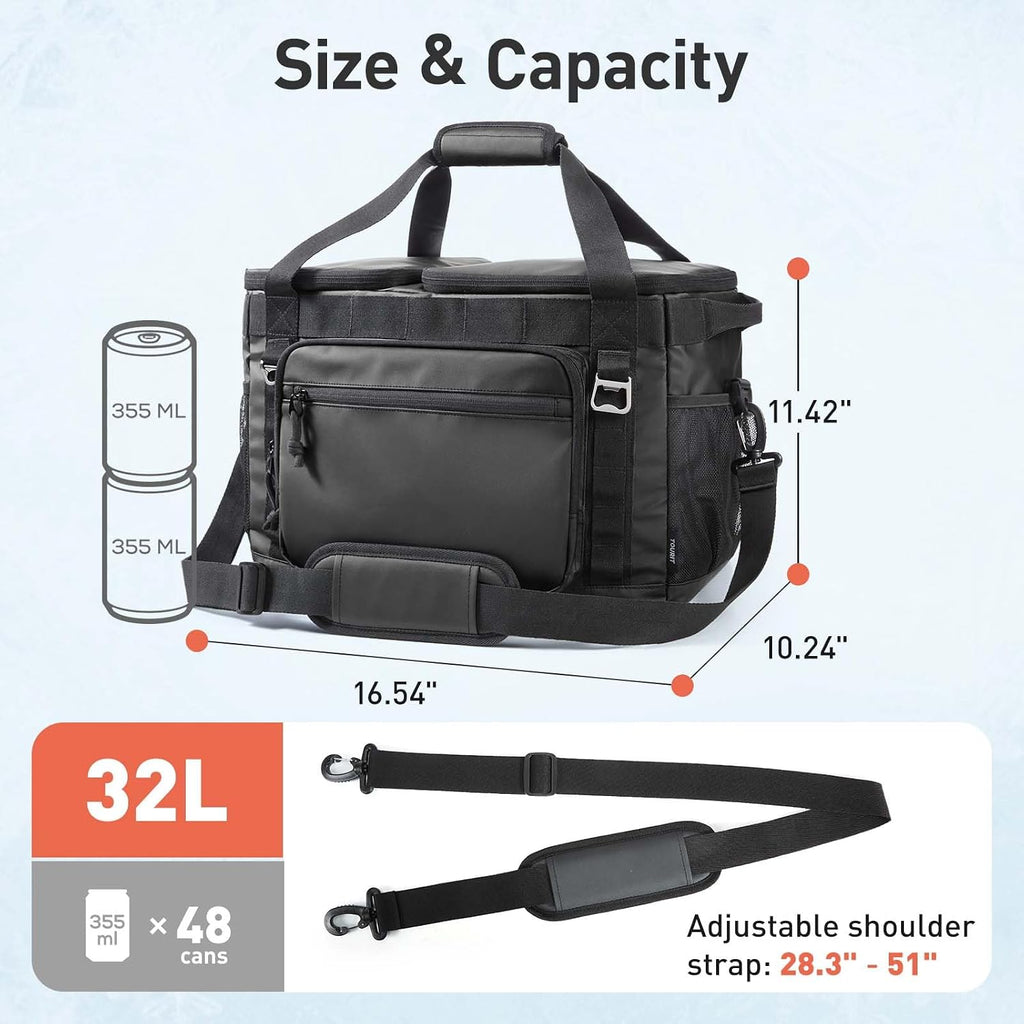 TOURIT 2-Zone Soft Cooler Bag 30/48 Cans, Dry & Wet Insulated Beach Cooler