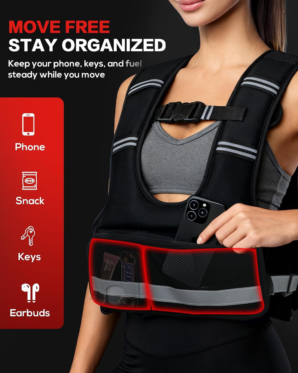 Weighted Vest for Women & Men with U-Shaped Breathable Design