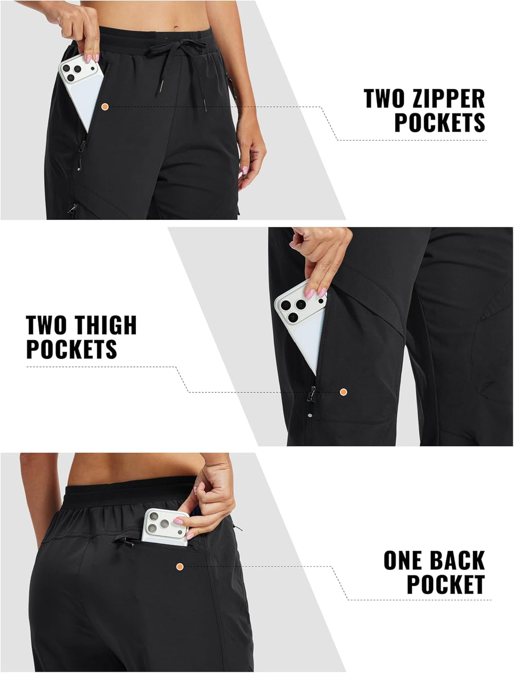 AIRIKE Women's Hiking Cargo Pants Lightweight Quick Dry Joggers Sweatpants Casual Work Travel Outdoor Pant with Pockets