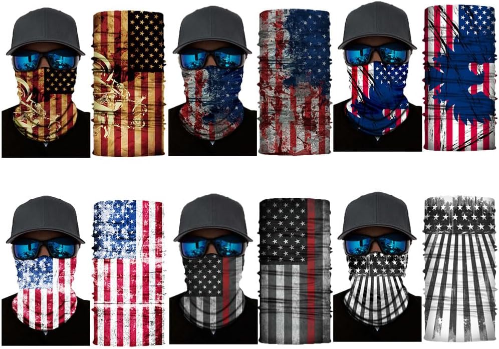Neck Gaiter Mask,Bandana Gator Face Cover Mask Sun UV Protection,Neck Warmer Balaclava,Tube Face Scarf,Headband for Outdoor