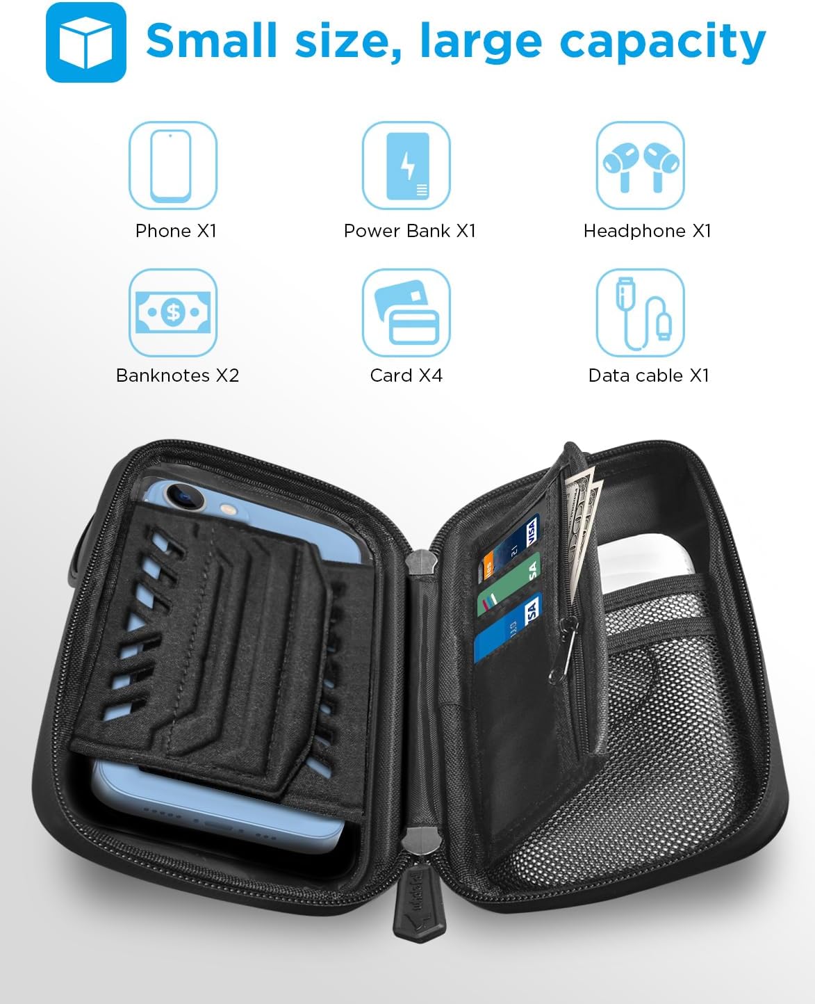 whale fall Bike Phone Holder, Waterproof Handlebar Bag for Phones up to 7"