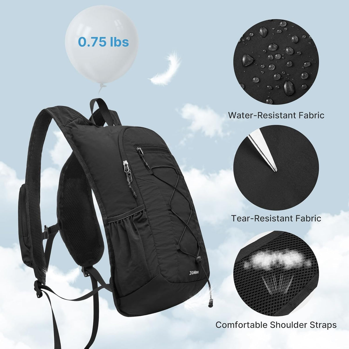 G4Free 20L Lightweight Packable Hiking Backpack for Women Men