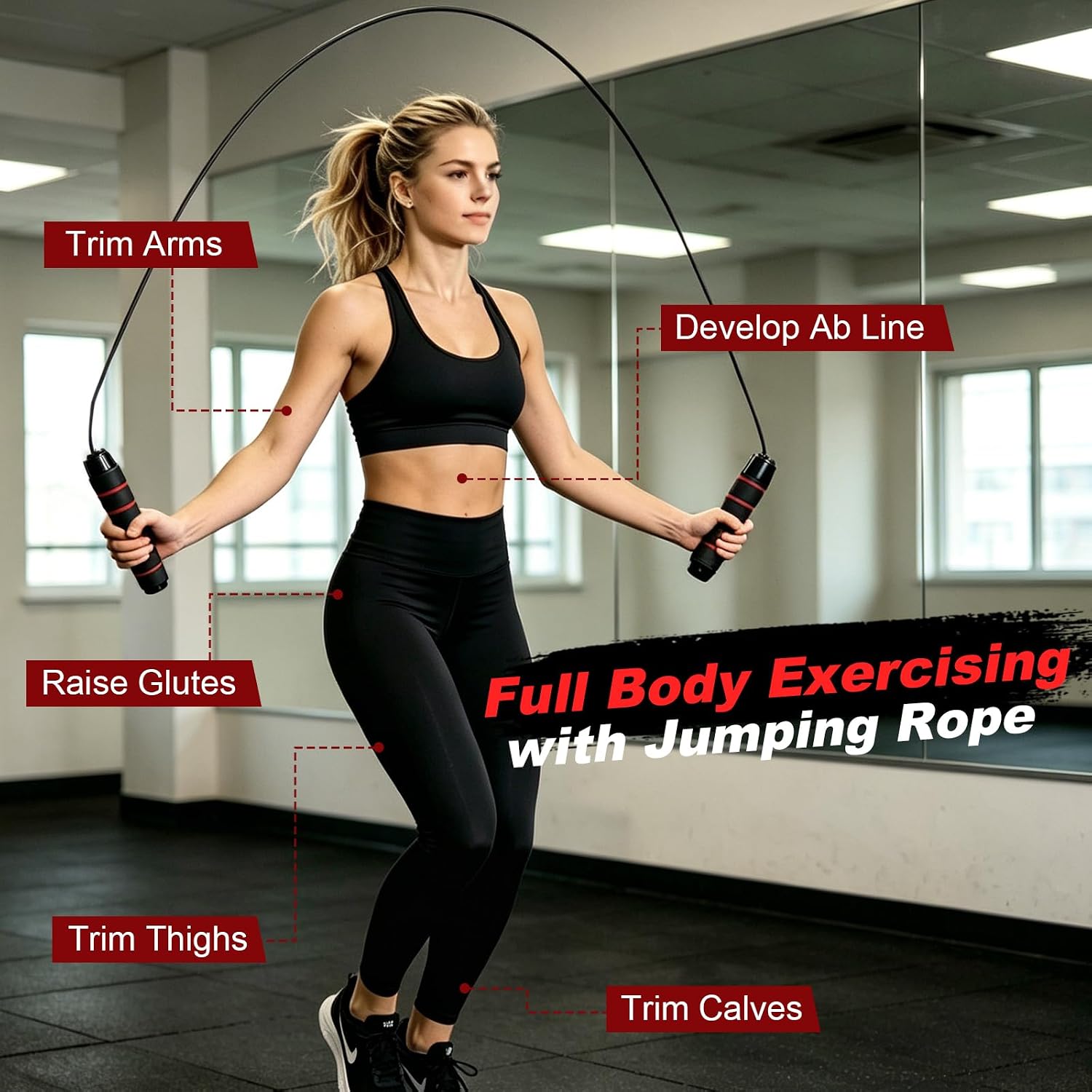 Ab Roller Wheel, 10-In-1 Ab Exercise Wheels Kit with Resistance Bands, Knee Mat, Jump Rope, Push-Up Bar - Home Gym Equipment for Men Women Core Strength & Abdominal Exercise