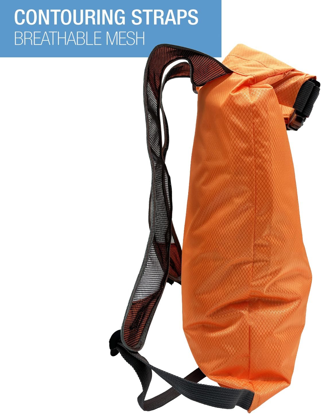 Lewis N. Clark WaterSeals Locking Backpack | Waterproof Bag | Anti-Theft Combination Lock | For Men & Women | Orange