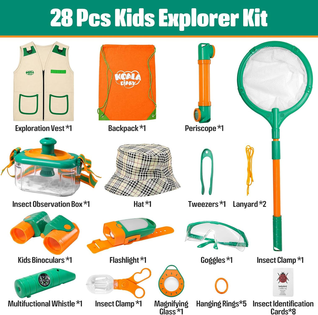 NAUGHTY PANDA Kids Explorer Kit, 28 Pcs Bug Catching Kit