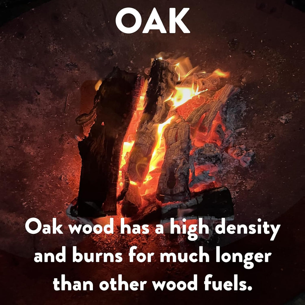Billy Buckskin 18 LB Oak Firewood Bundle – Seasoned Fire Logs with Fatwood Starter Sticks for Fire Pit, Campfire, Fireplace, Wood Stoves and Outdoor Grilling – Camping Accessories