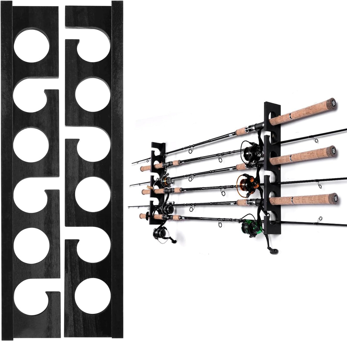 Ghosthorn Fishing Rod Holder,Wall or Ceiling Mounted Pole Rack Garage