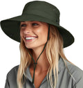 FURTALK Sun Hats for Women Ponytail Wide Brim Summer Packable Cowboy Hat