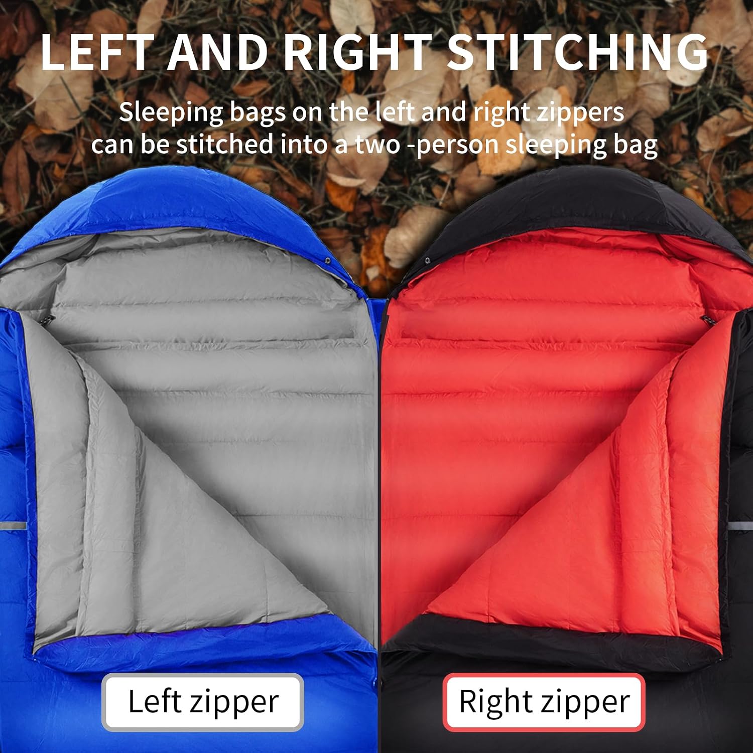 Down Sleeping Bag for Adults, 600 Fill Power Ultralight Backpacking