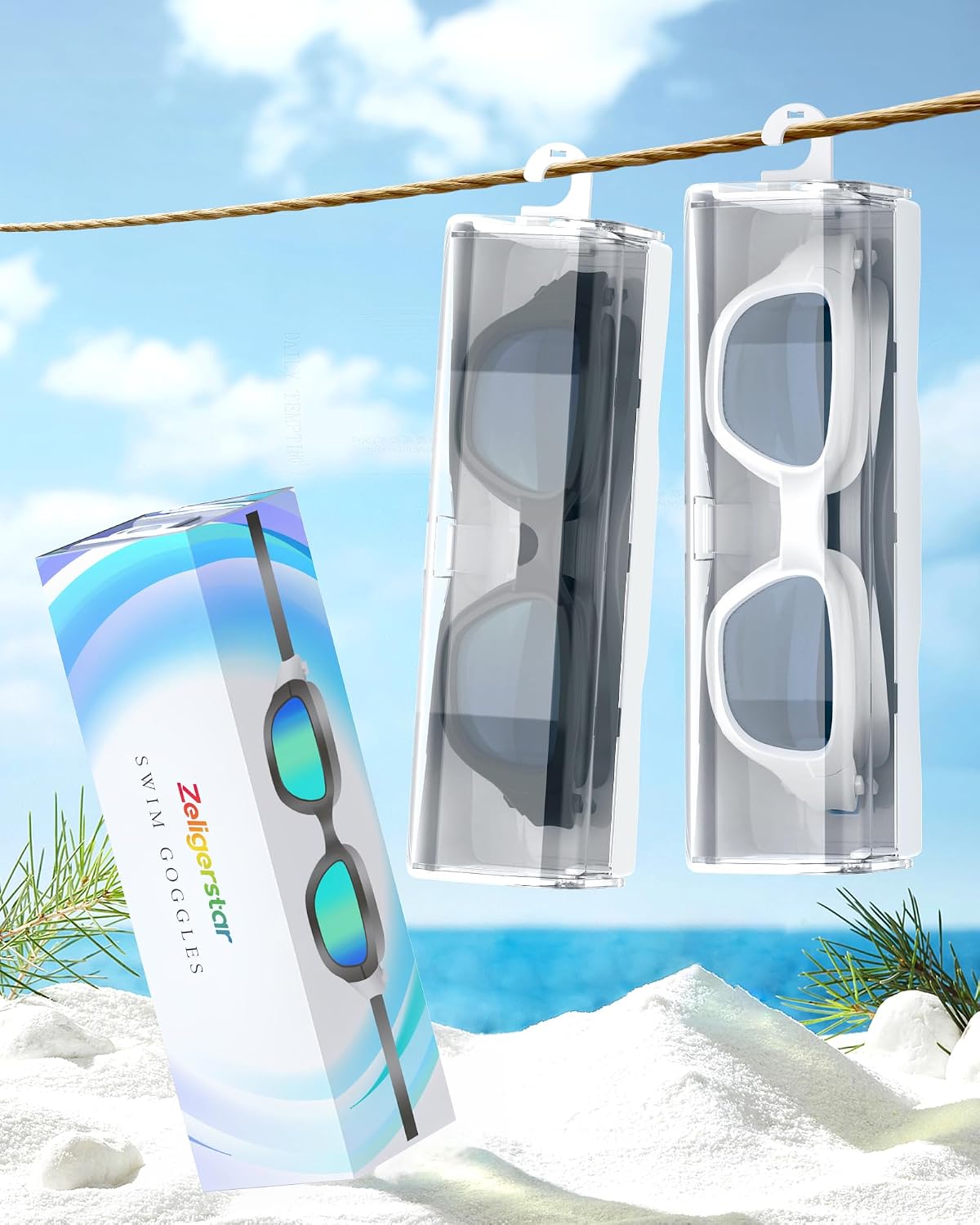 Polarized Swim Goggles for Adults, Anti-Fog & UV Protection