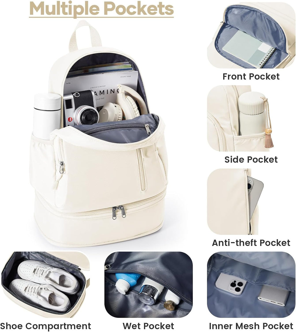 Gym Backpack for Women, Dance Volleyball Backpacks With Shoe Compartment
