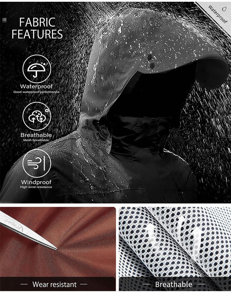 iCreek Rain Suit Waterproof Breathable Lightweight 2-Piece Rain Gear Unisex