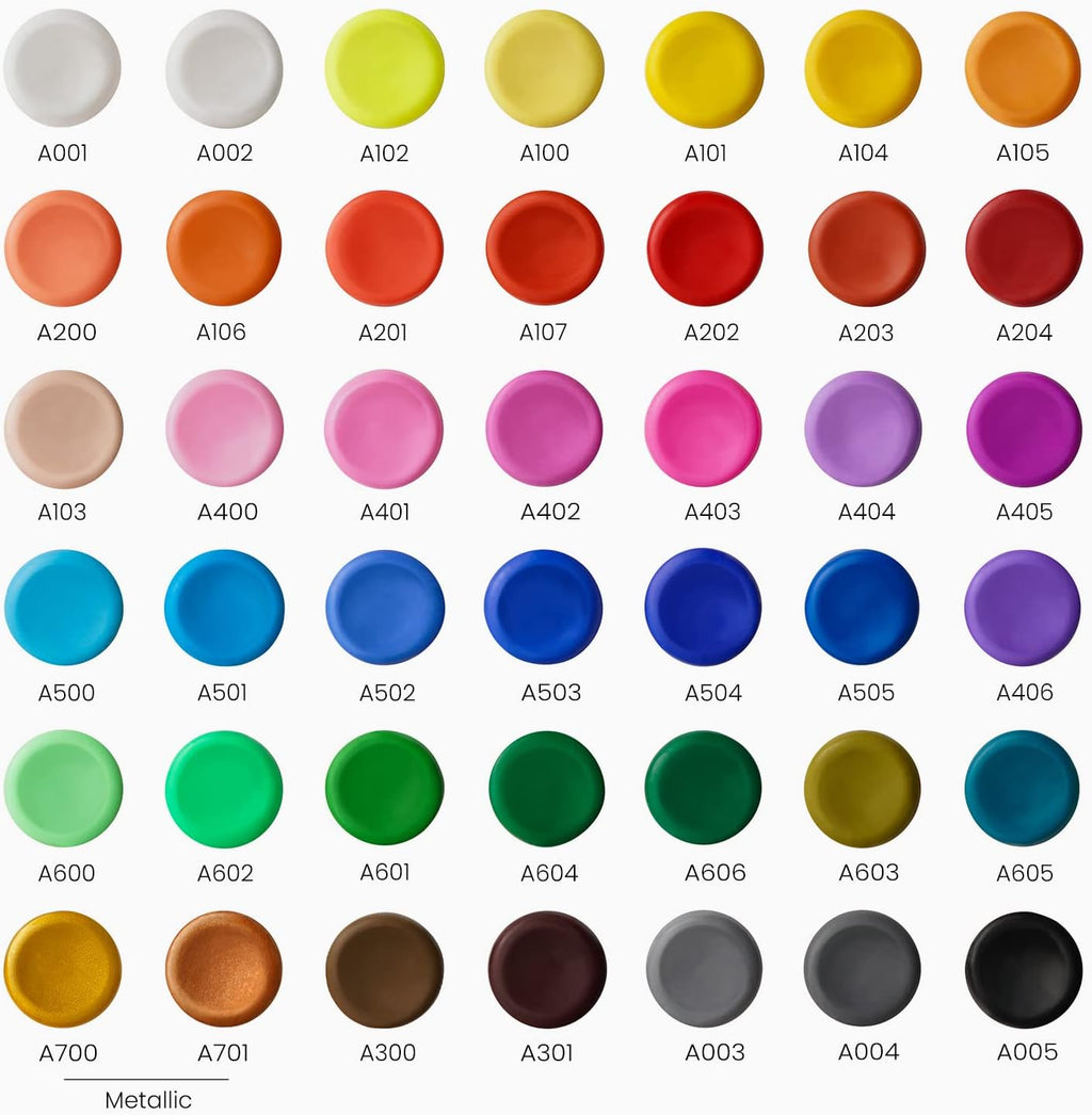 ARTEZA Polymer Clay Kit, 42 Colors with 5 Tools & Jewelry Findings, Oven-Bake Modeling Clay for Earrings, Charms, Miniatures, Jewelry & DIY Crafts